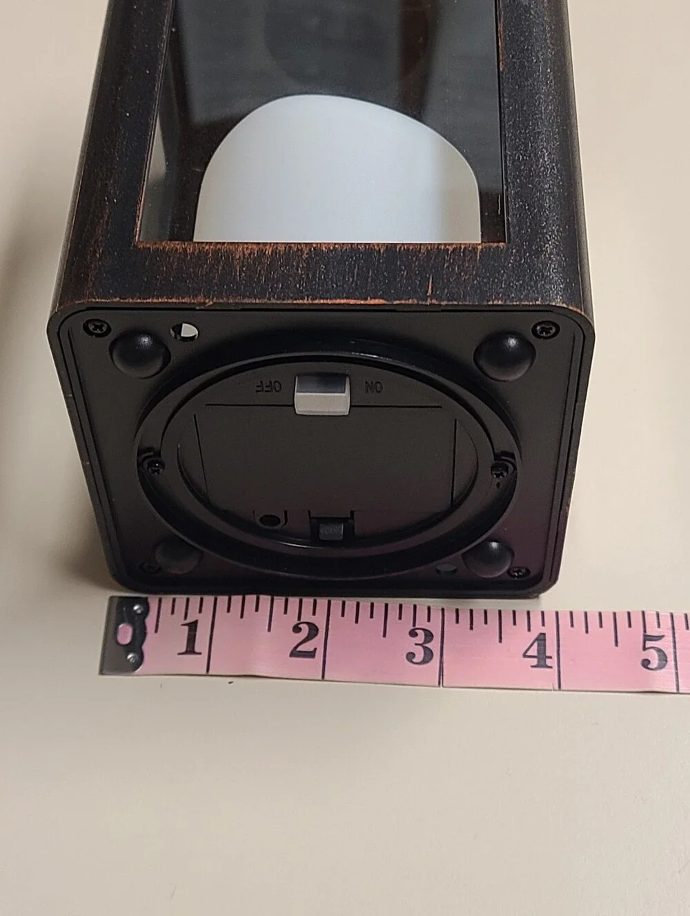 Rustic Bronze LED Lantern with remote